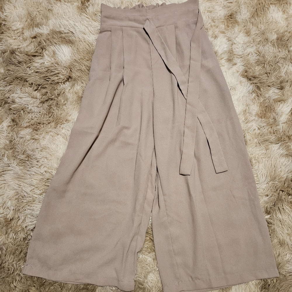 Temt Taupe Wide-legged Trousers